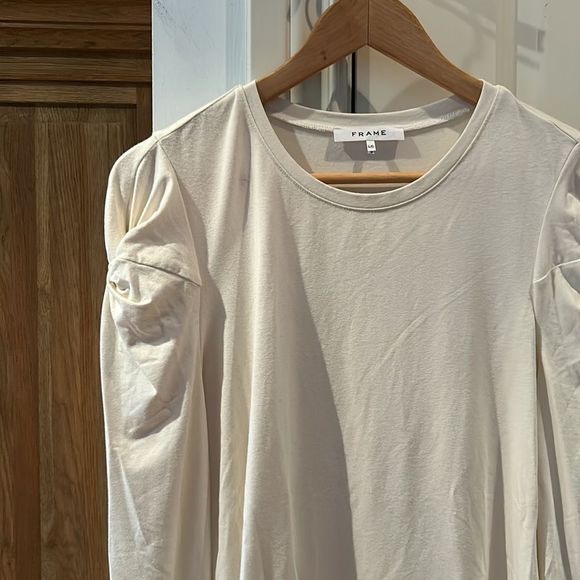 Frame denim cream long sleeved top Large - Picture 4 of 11